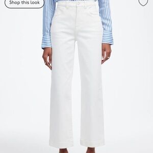 Madewell Women’s Perfect Vintage Wide Leg Crop in White